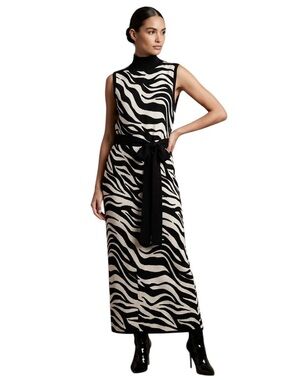 INC International Concepts Sleeveless Zebra-Print Sweater Dress, X-Large NWT
